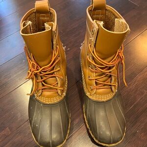 L.L. Bean Brown and Tan Winter Boots